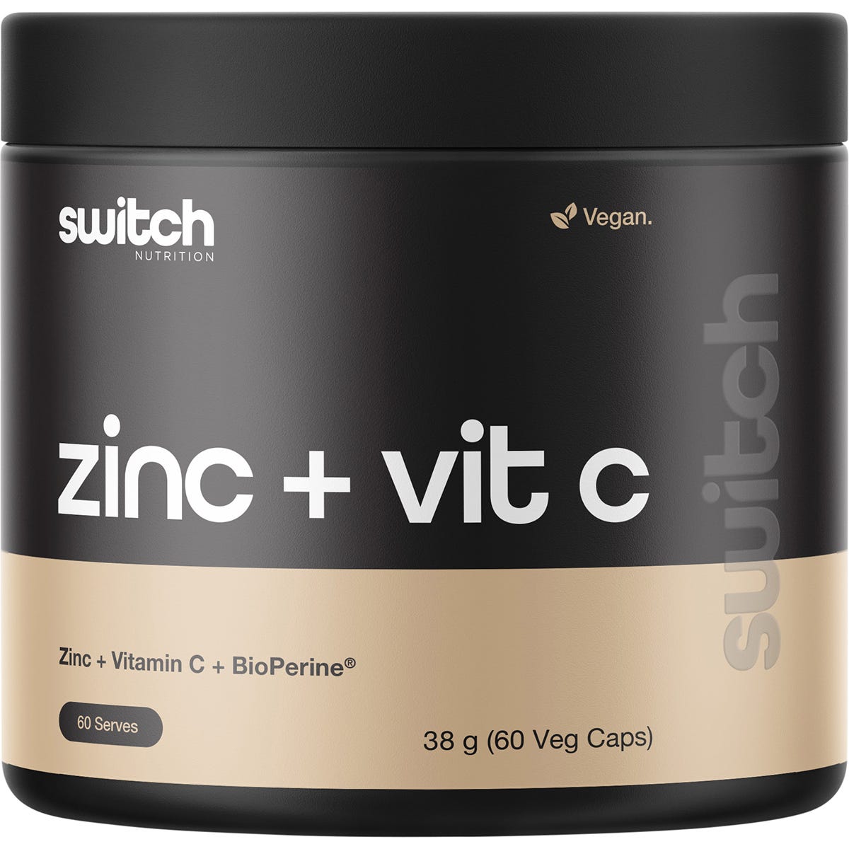 Switch Nutrition Zinc + Vitamin C 60 Caps - Switch Nutrition