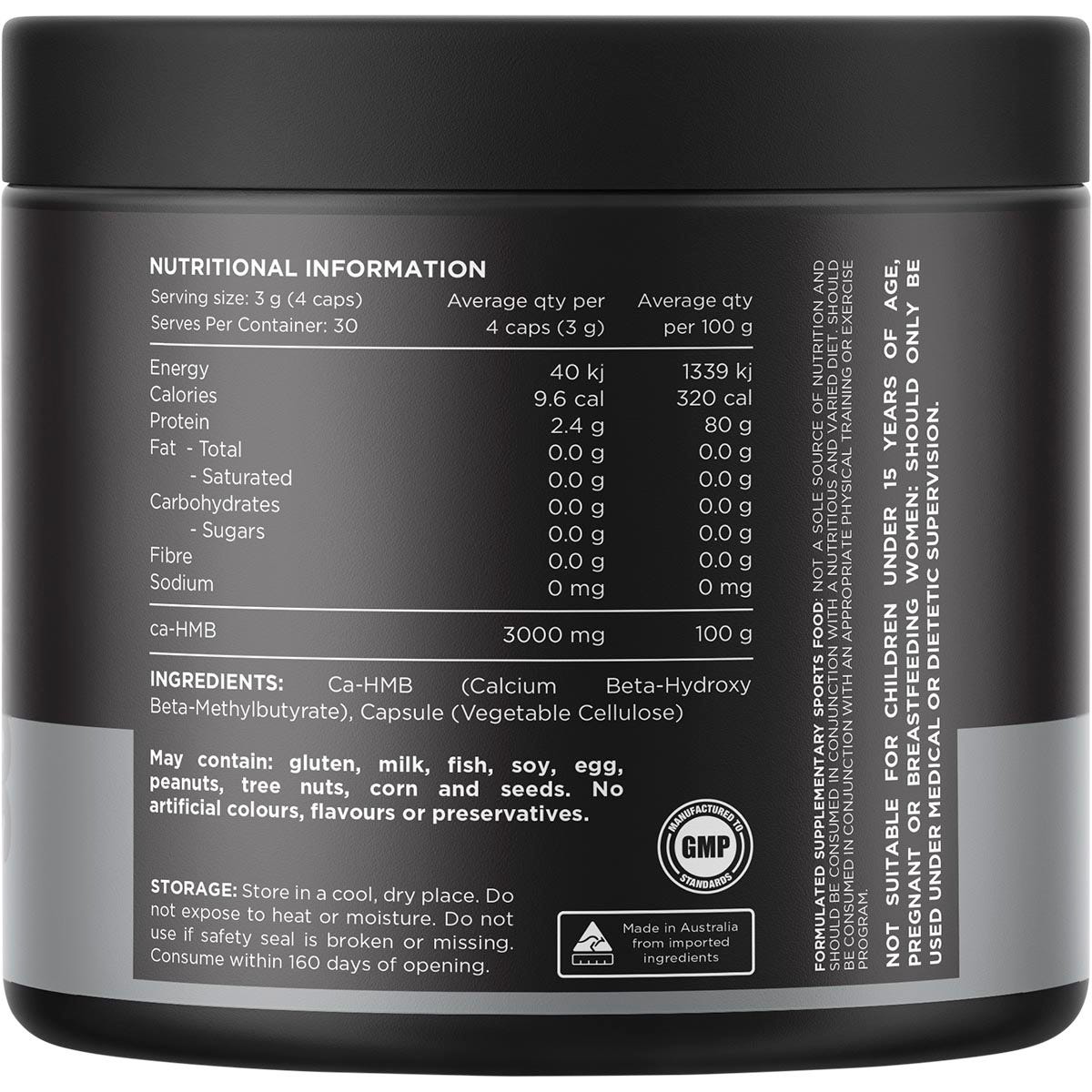 Switch Nutrition HMB Ca-Beta-Hydroxy Beta-Methylbutyrate 120 Caps - Switch Nutrition