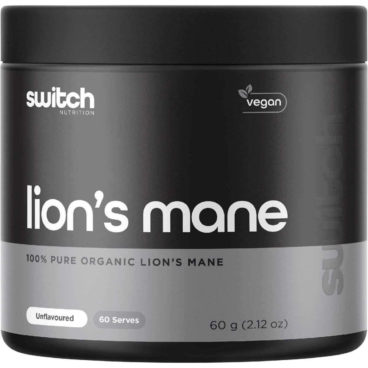 Switch Nutrition Lion's Mane 100% Pure Organic Unflavoured 60g - Switch Nutrition