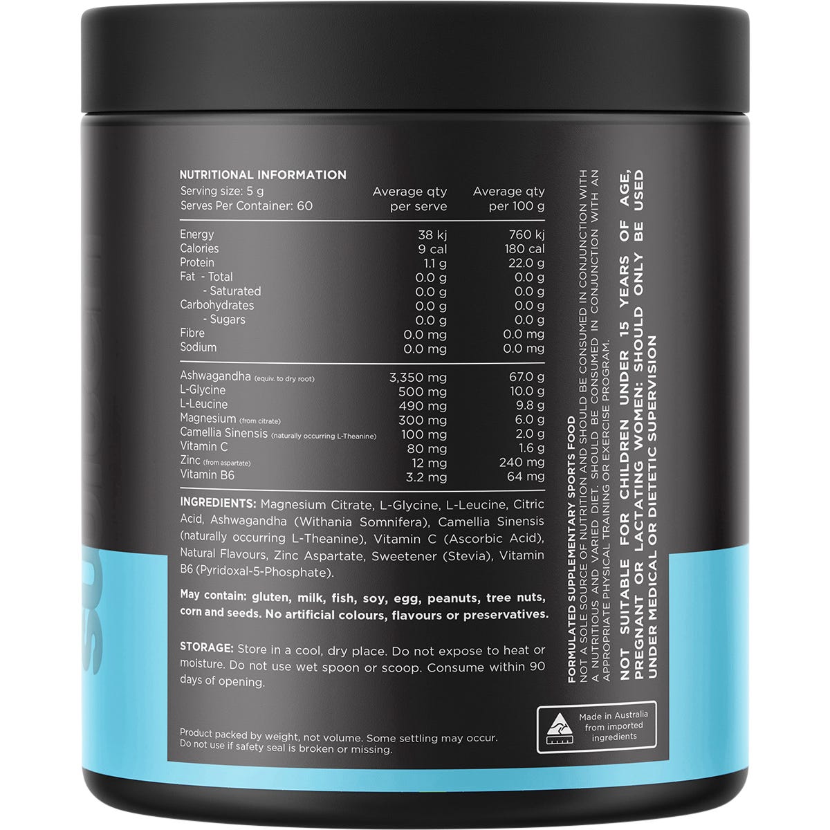 Switch Nutrition Adrenal Magnesium Support Powder Lemonade 300g - Switch Nutrition