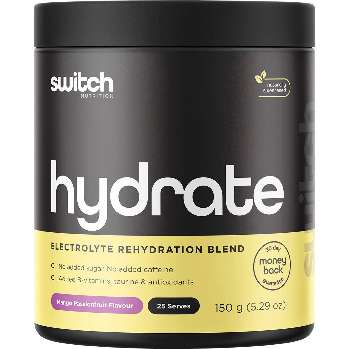 Switch Nutrition Hydrate Electrolytes No Added Sugar Mango Passionfruit 150g - Switch Nutrition