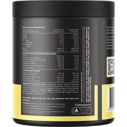 Switch Nutrition Hydrate Electrolytes No Added Sugar Mango Passionfruit 150g - Switch Nutrition