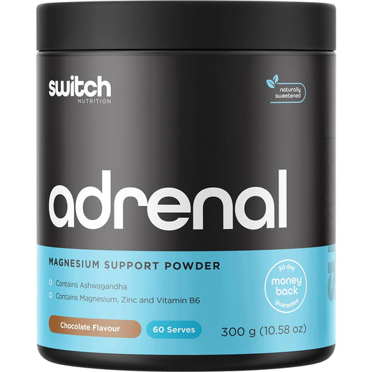 Switch Nutrition Adrenal Magnesium Support Powder Chocolate 300g - Switch Nutrition