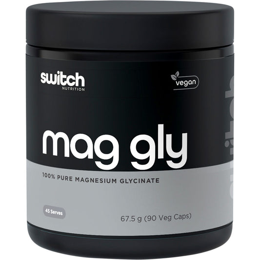 Switch Nutrition Mag Gly 100% Pure Magnesium Glycinate 90 Caps - Switch Nutrition