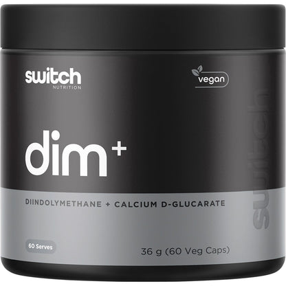 Switch Nutrition DIM+ Diindolylmethane+Calcium D-Glucarate 60 Caps - Switch Nutrition