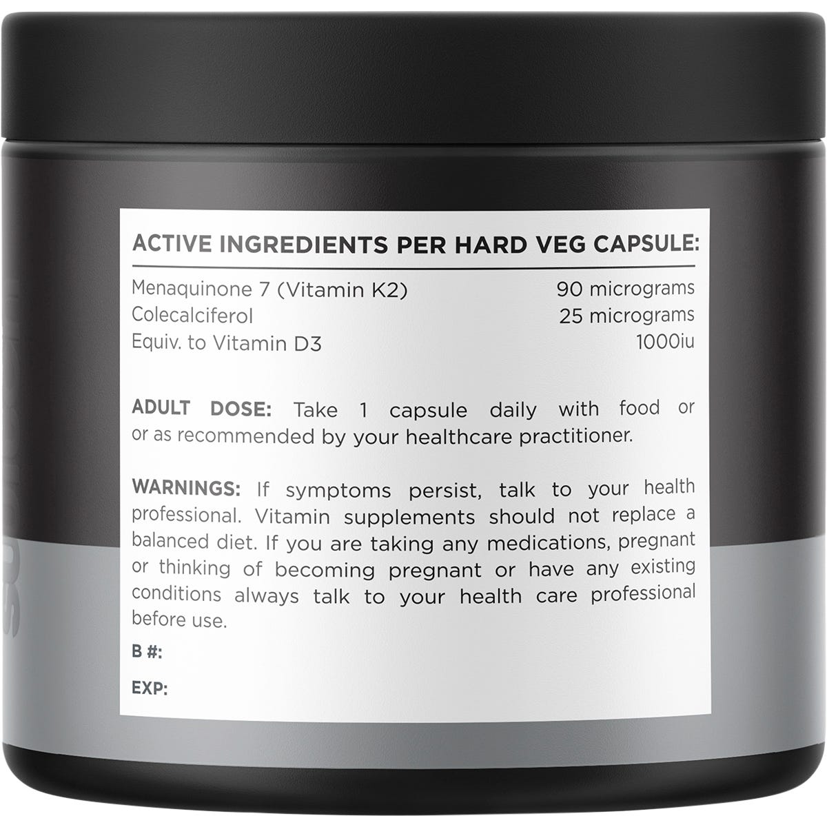 Switch Nutrition Vitamin D3 + K2 60 Caps - Switch Nutrition