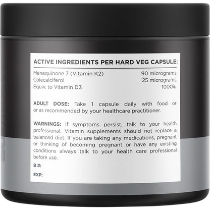 Switch Nutrition Vitamin D3 + K2 60 Caps - Switch Nutrition