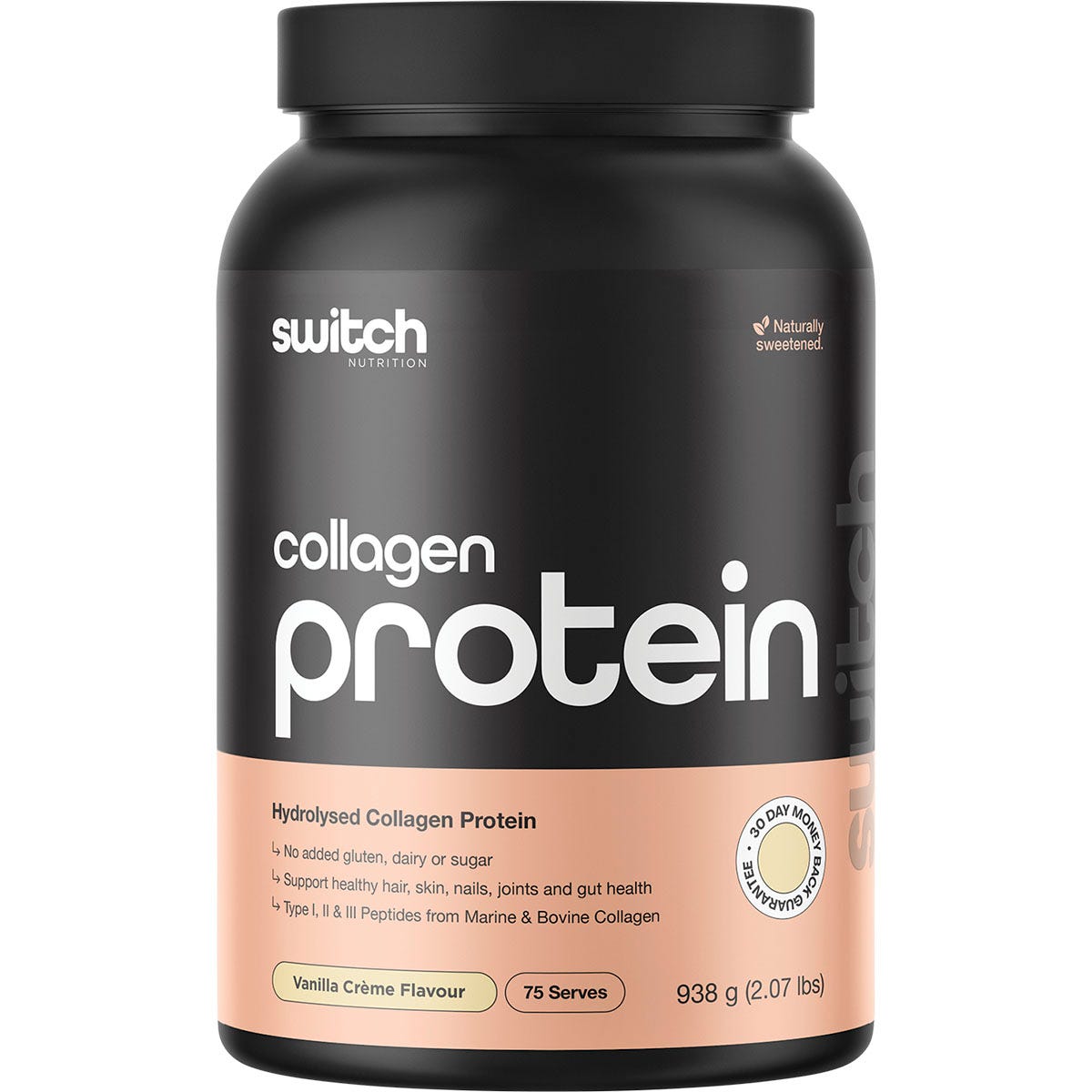 Switch Nutrition Hydrolysed Collagen Protein Vanilla Creme 938g - Switch Nutrition