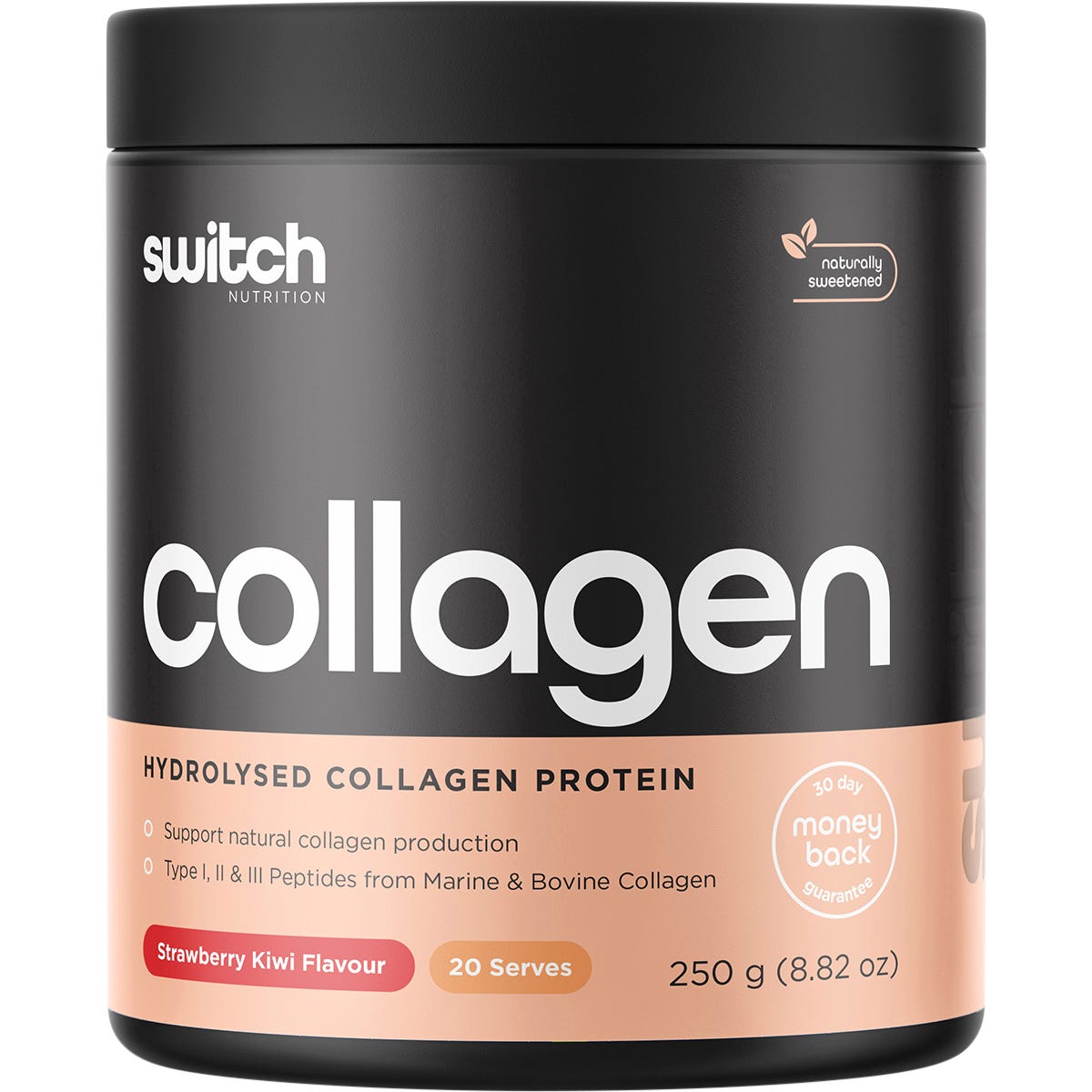 Switch Nutrition Hydrolysed Collagen Protein Strawberry Kiwi 250g - Switch Nutrition