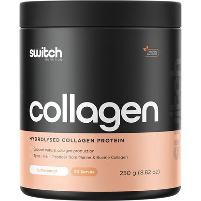 Switch Nutrition Hydrolysed Collagen Protein Unflavoured 250g - Switch Nutrition