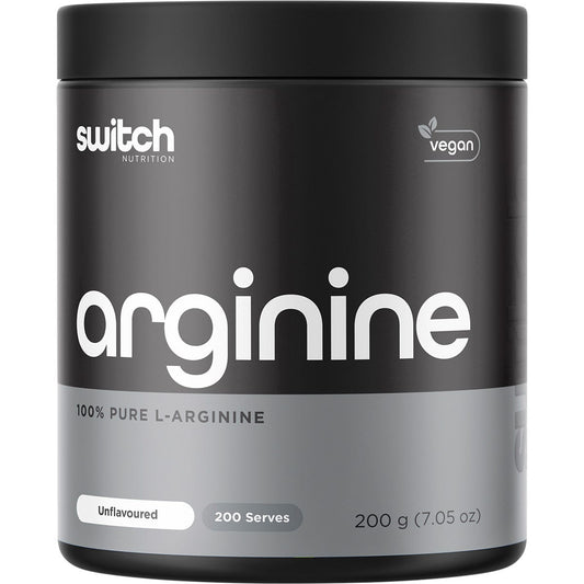 Switch Nutrition Arginine 100% Pure L-Arginine Unflavoured 200g - Switch Nutrition