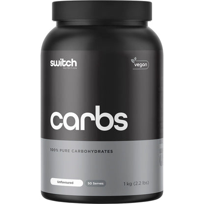 Switch Nutrition Carbs 100% Pure Carbohydrates Unflavoured 1kg - Switch Nutrition