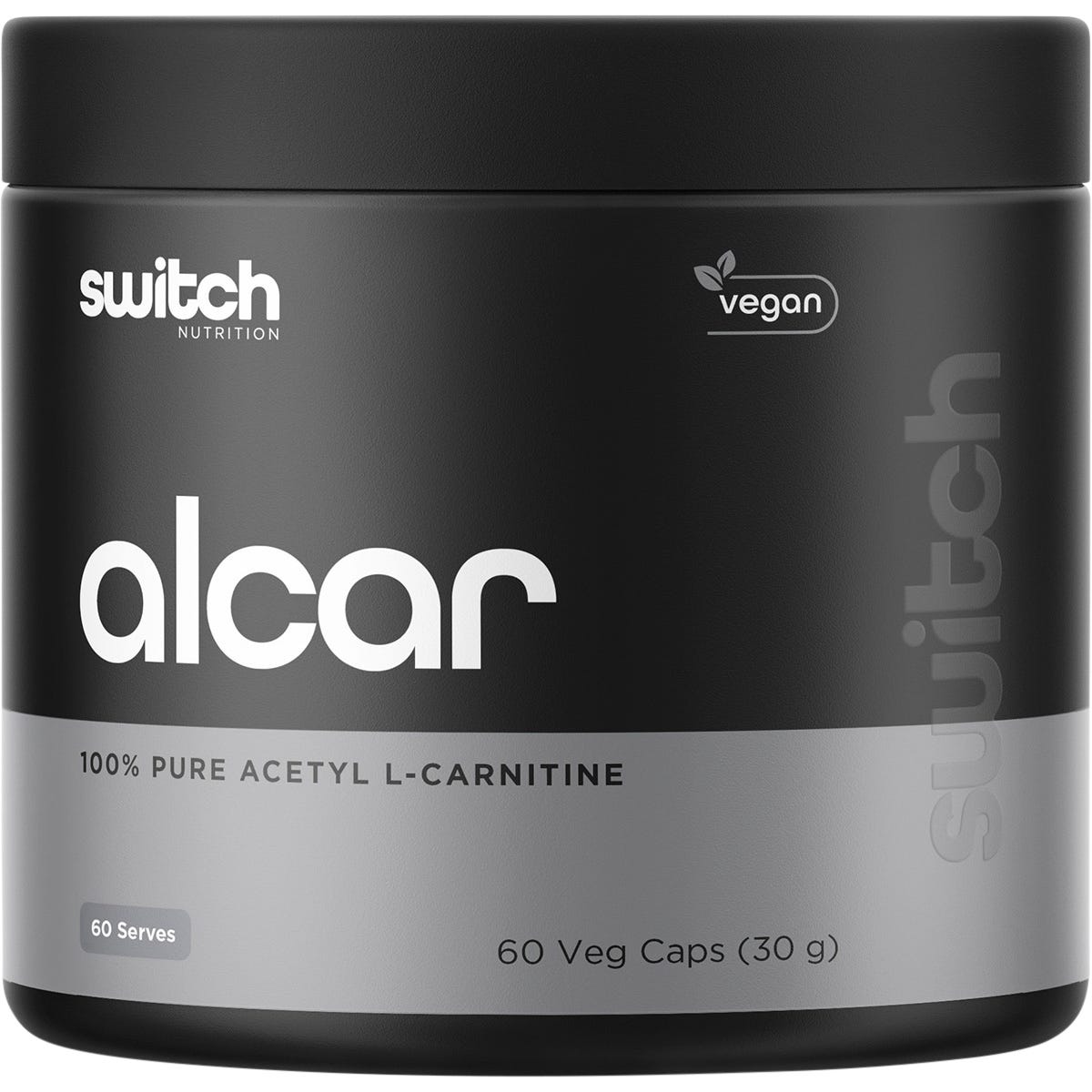 Switch Nutrition Alcar 100% Pure Acetyl L-Carnitine 60 Caps - Switch Nutrition