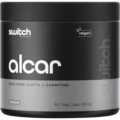 Switch Nutrition Alcar 100% Pure Acetyl L-Carnitine 60 Caps - Switch Nutrition