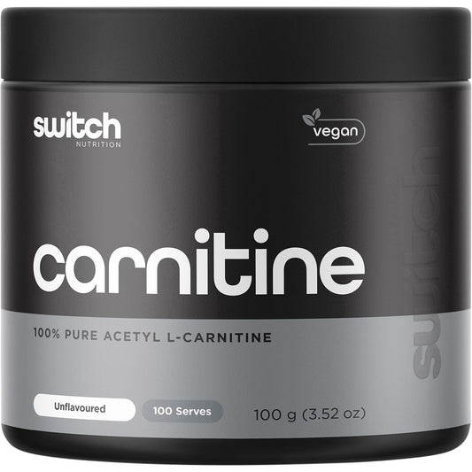 Switch Nutrition Carnitine 100% Pure Acetyl L-Carnitine Unflavoured 100g - Switch Nutrition