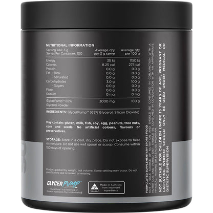 Switch Nutrition Glycerol 65% Glycerol Powder 300g - Switch Nutrition