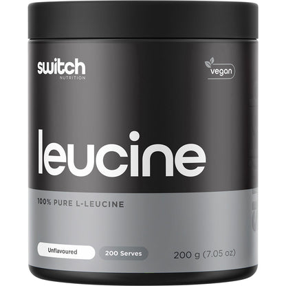 Switch Nutrition Leucine 100% Pure L-Leucine Unflavoured 200g - Switch Nutrition
