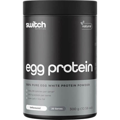 Switch Nutrition Egg White Protein Powder Unflavoured 300g - Switch Nutrition
