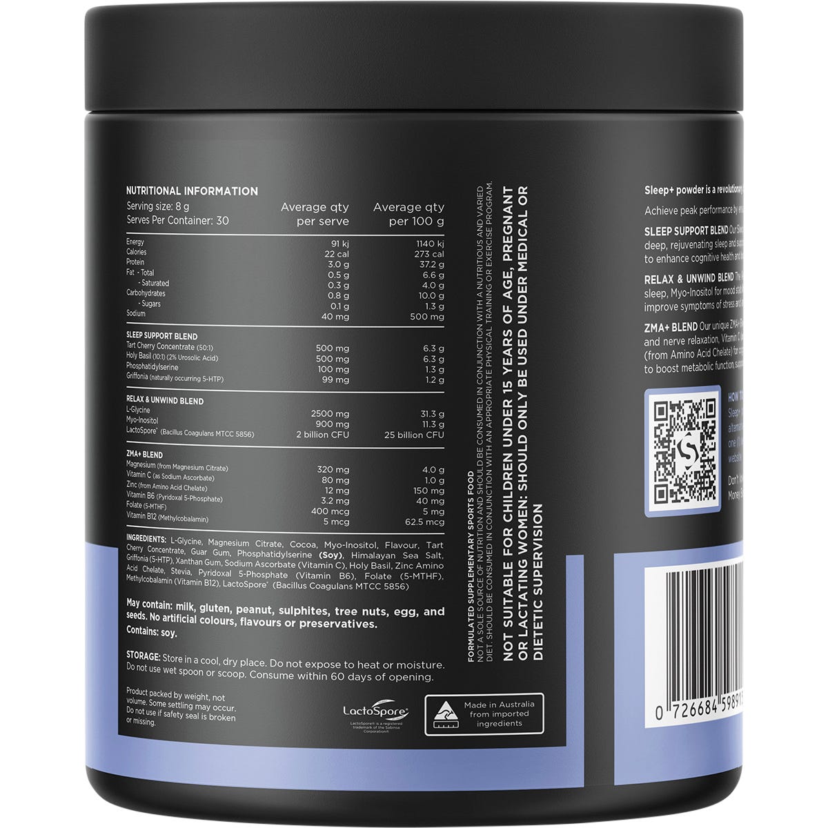Switch Nutrition Sleep+ Magnesium Chocolate 240g - Switch Nutrition