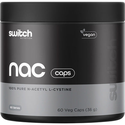 Switch Nutrition NAC 100% N-Acetyl L-Cysteine 60 Caps - Switch Nutrition