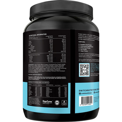 Switch Nutrition Protein Organic Sprouted Plant Peanut Butter Toffee 900g - Switch Nutrition