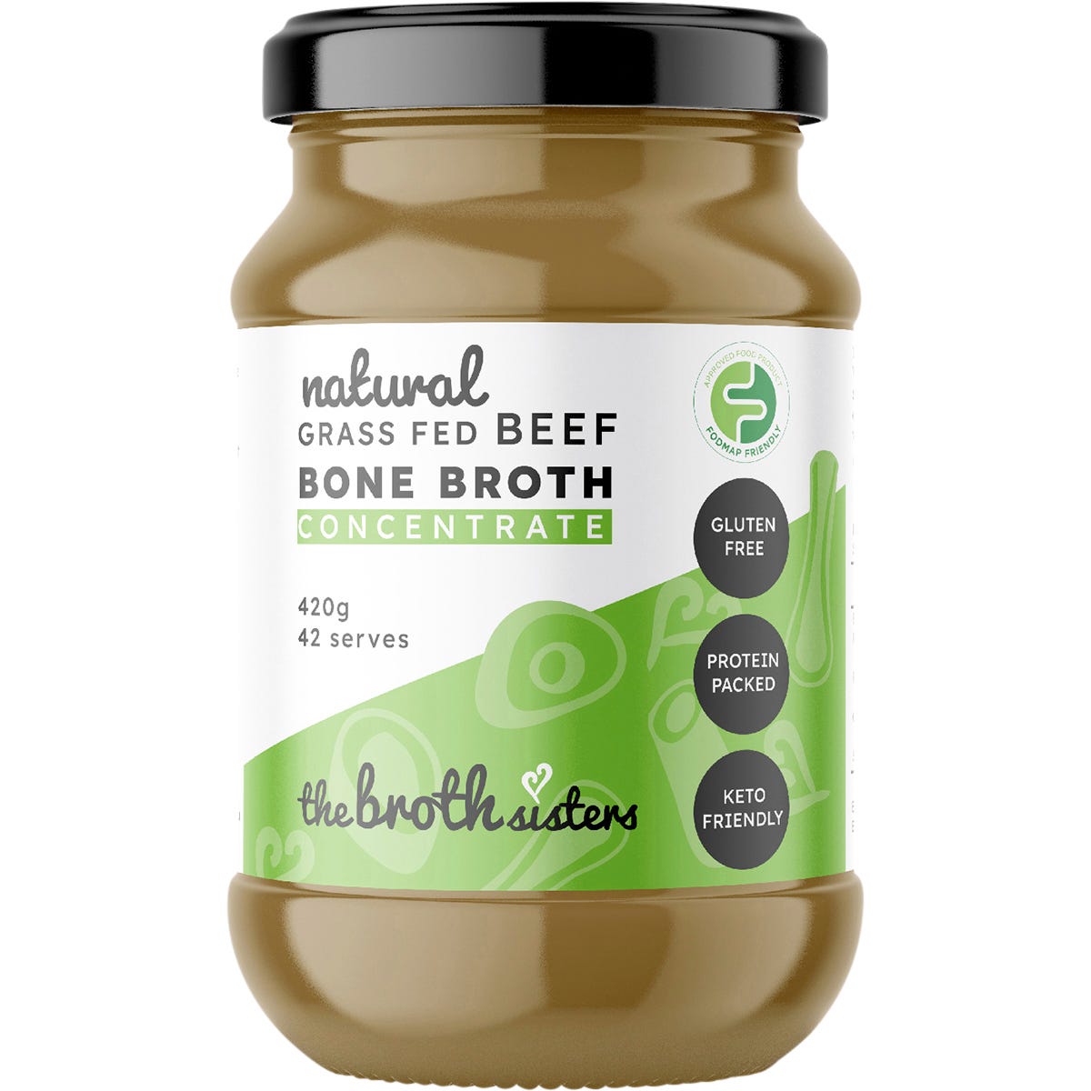 The Broth Sisters Beef Bone Broth Concentrate Natural 420g - The Broth Sisters