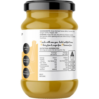 The Broth Sisters Beef Bone Broth Concentrate Turmeric & Ginger 420g - The Broth Sisters