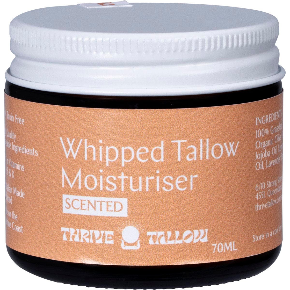 Thrive Tallow Whipped Tallow Moisturiser Scented 70ml - Thrive Tallow