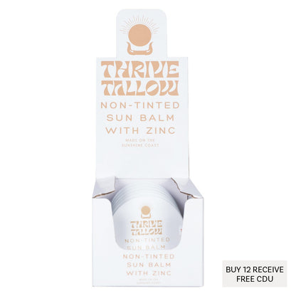 Thrive Tallow Non Tinted Sun Balm with Zinc 70ml - Thrive Tallow