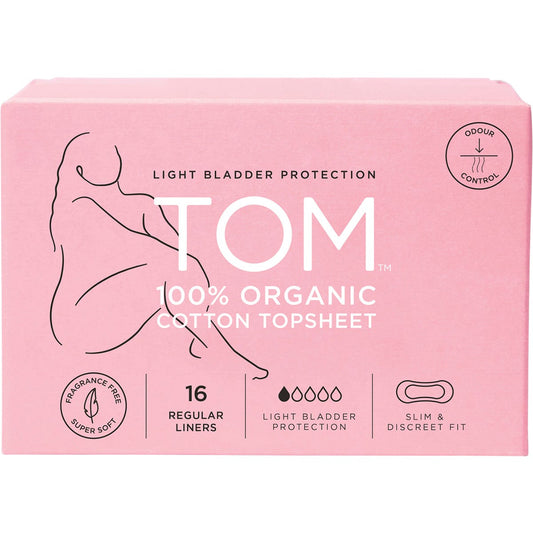 TOM Organic Liners Light Bladder Protection Regular 4x16pk - TOM Organic