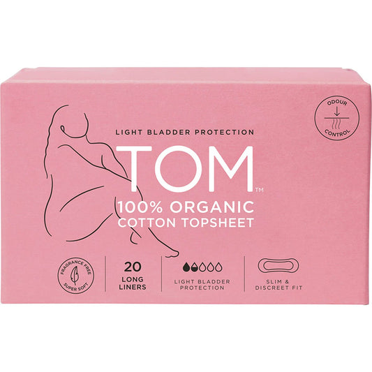 TOM Organic Liners Light Bladder Protection Long 4x20pk - TOM Organic