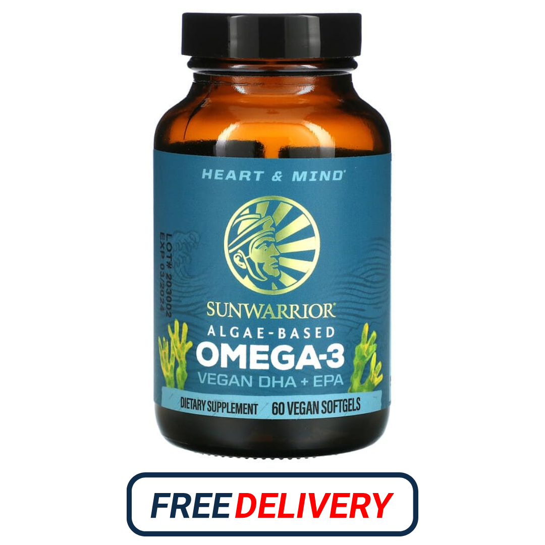 Sunwarrior, Algae-Based Omega-3, Vegan DHA + EPA, 60 Vegan Softgels