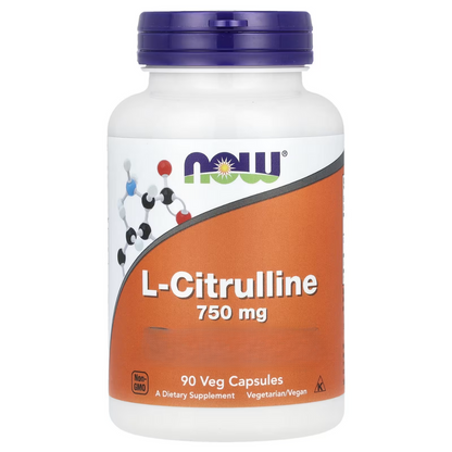 Now Foods, L-Citrulline, 750 mg, 90 Veg Capsules