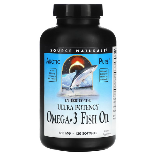 Source Naturals, Arctic Pure, Omega-3 Fish Oil, Ultra Potency, 850 mg, 60 Softgels