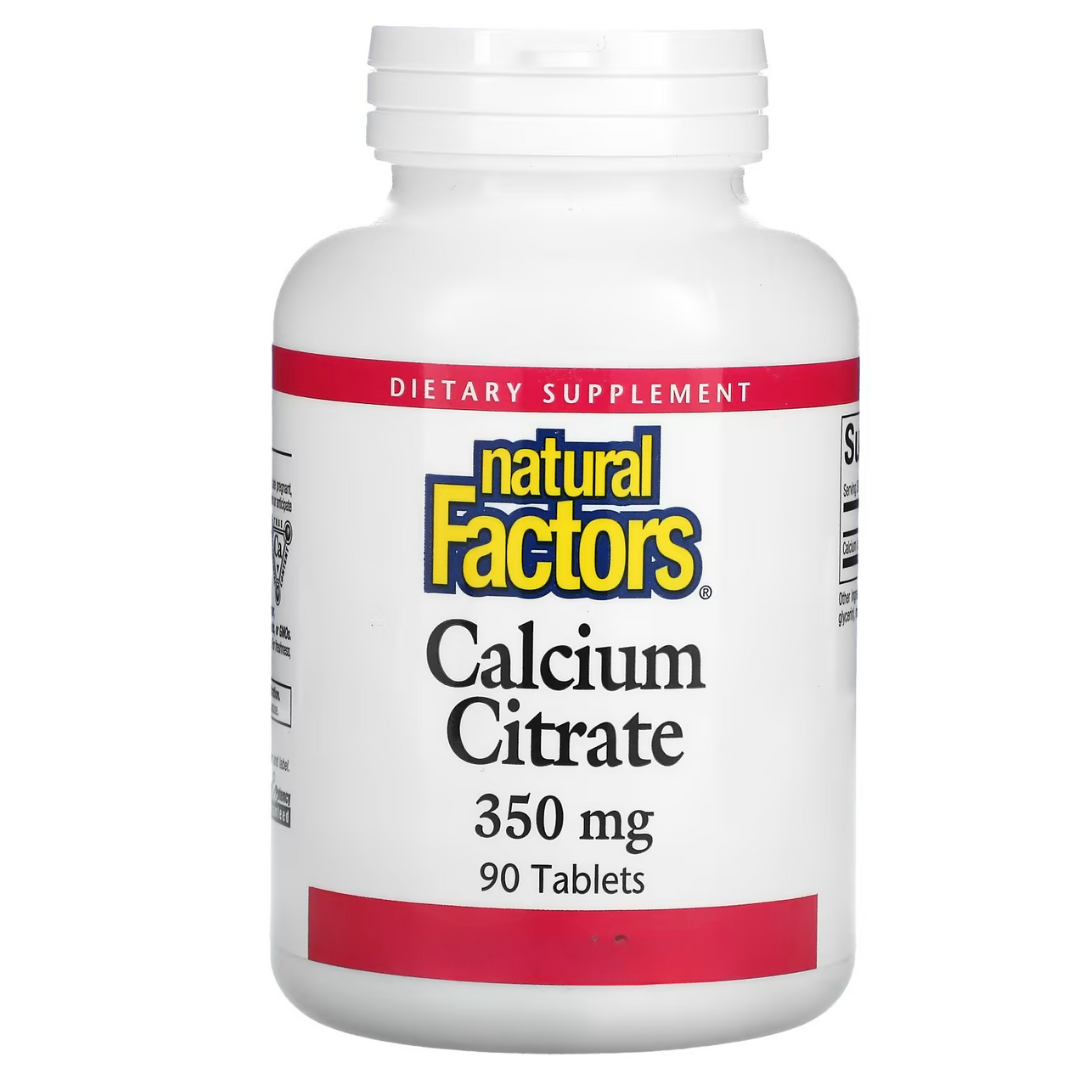 Natural Factors, Calcium Citrate, 350 mg, 90 Tablets