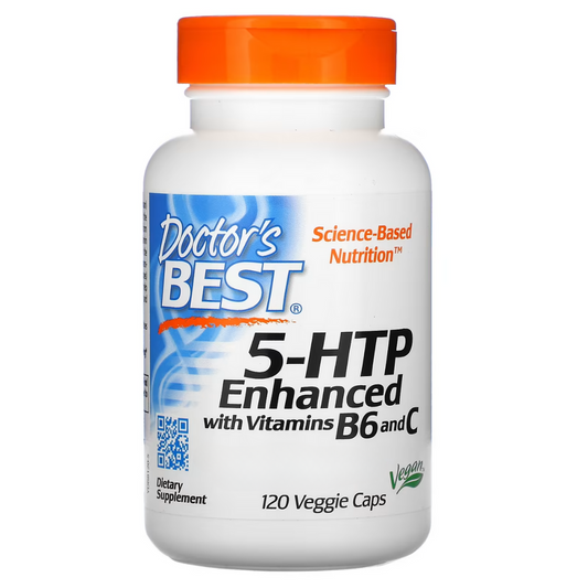 Doctor's Best 5-HTP Enhanced with Vitamins B6 & C 120 Veggie Caps