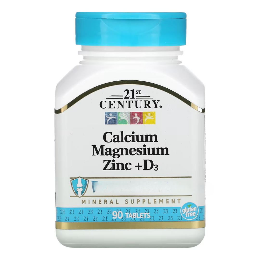 21st Century Calcium Magnesium Zinc + D3 90 Tablets