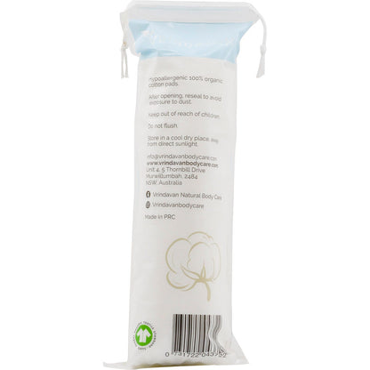 Vrindavan Organic Cotton Pads 100pcs - Vrindavan