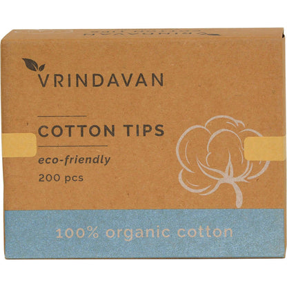 Vrindavan Organic Cotton Tips 200pcs - Vrindavan