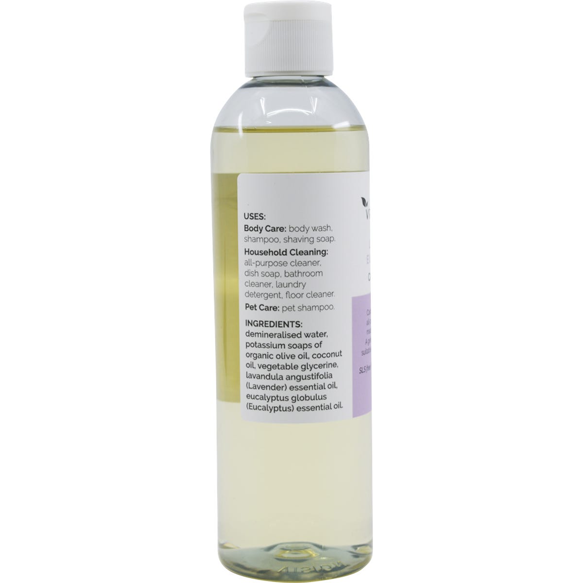 Vrindavan Castile Soap Lavender & Eucalyptus 250ml - Vrindavan