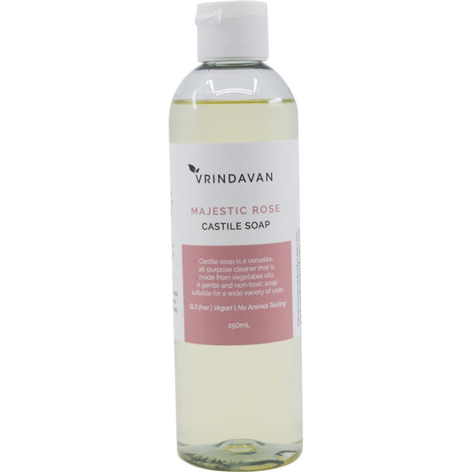 Vrindavan Castile Soap Majestic Rose 250ml - Vrindavan