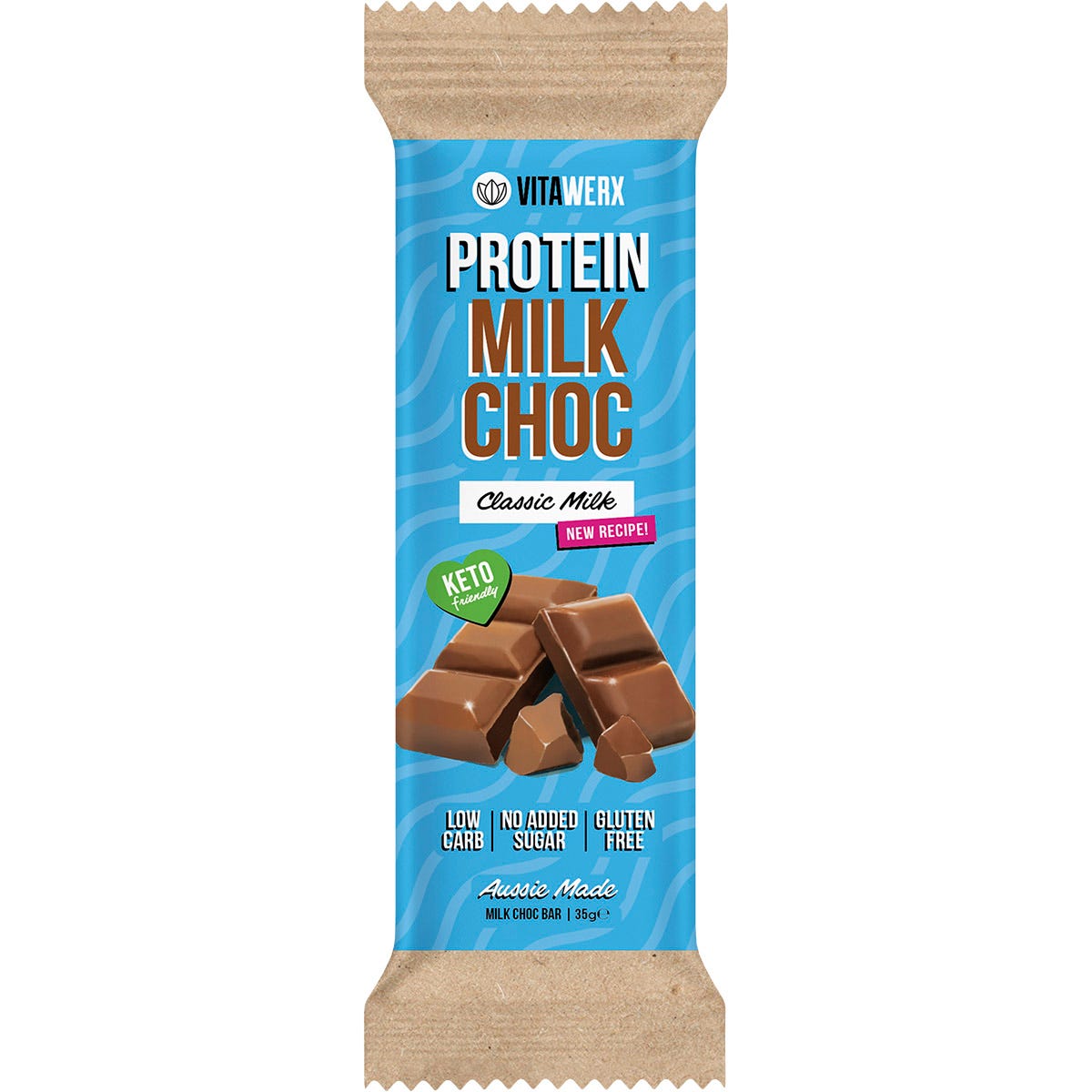 Vitawerx Protein Milk Choc Bar 12x35g - Vitawerx