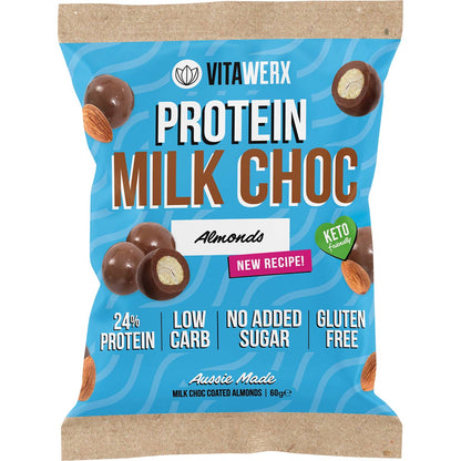 Vitawerx Milk Choc Coated Almonds 10x60g - Vitawerx