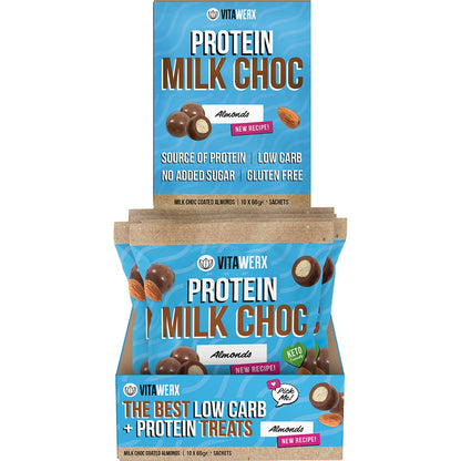 Vitawerx Milk Choc Coated Almonds 10x60g - Vitawerx