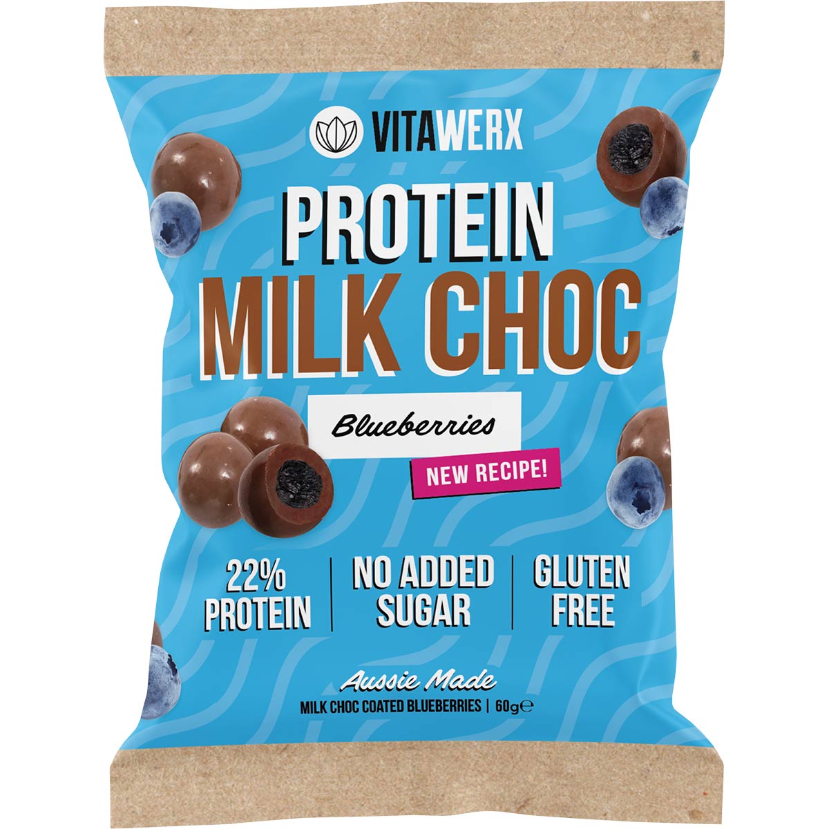 Vitawerx Milk Choc Coated Blueberries 10x60g - Vitawerx