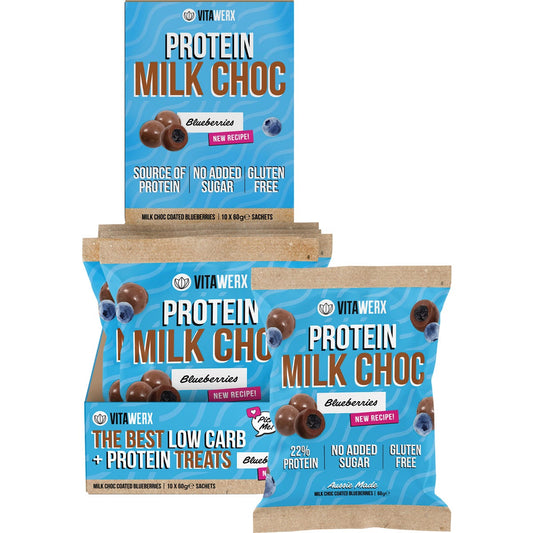 Vitawerx Milk Choc Coated Blueberries 10x60g - Vitawerx