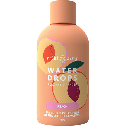 Vital Zing Water Drops Peach 45ml - Vital Zing