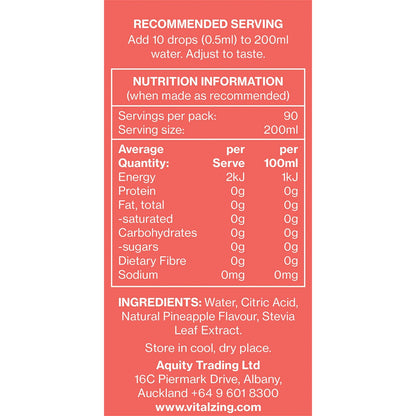 Vital Zing Water Drops Pineapple 45ml - Vital Zing
