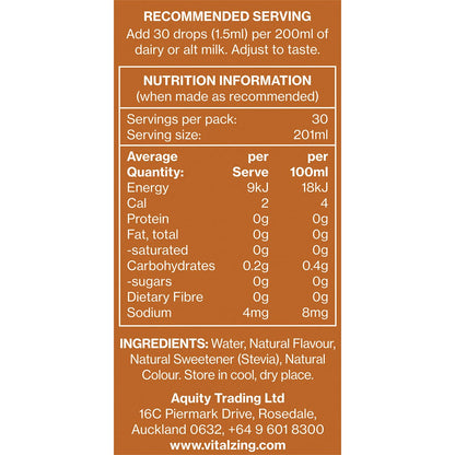Vital Zing Milk Drops Caramel 40ml - Vital Zing