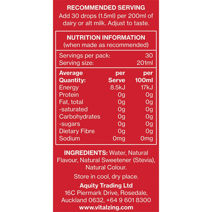Vital Zing Milk Drops Strawberry 40ml - Vital Zing